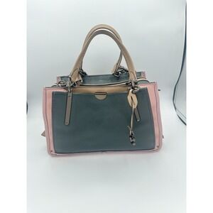 Coach Handbag Dreamer 27 Medium Color-block Green/Pink/Beige Satchel With Strap
